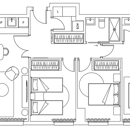 P&o 3bed Urban Sky Appartement *